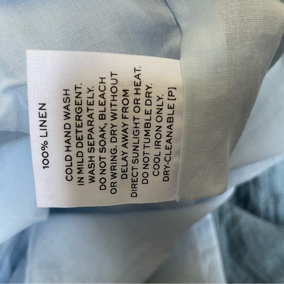 NWT Rumer (Anthropologie) 100% Linen Mia Maxi Dress Liberty Blue/Green Sm ($349) - Picture 11 of 13